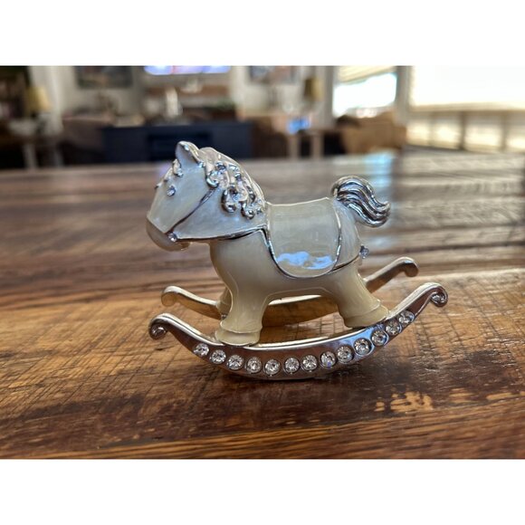 Decorative Rocking Horse Trinket Box With Jewels - Picture 1 of 7